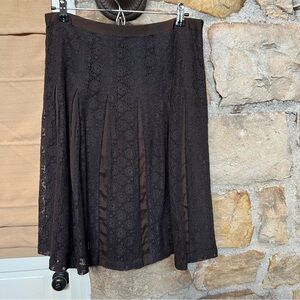 Dark brown midi skirt